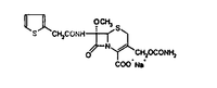注射用头孢西丁钠化学结构式