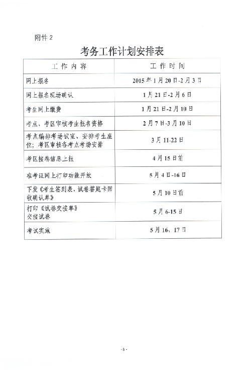 2015年度卫生人才评价考试考务工作安排的通知