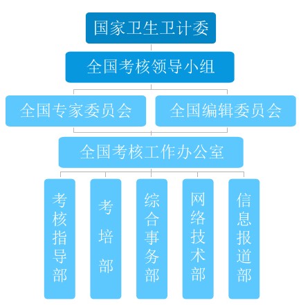 中国医师协会全国医师定期考核组织结构图