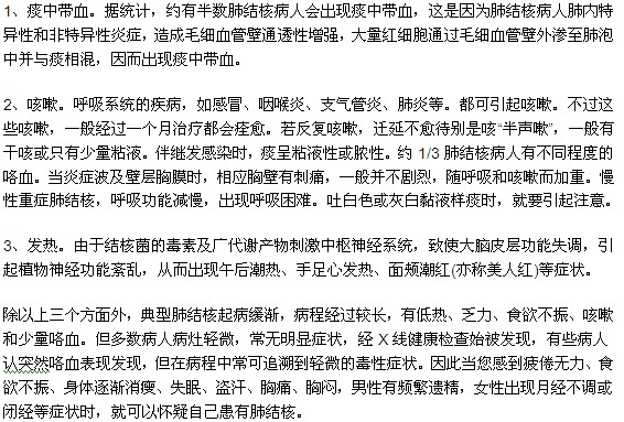 肺结核患者可以通过哪些方法进行自我诊断