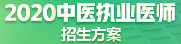 2020中医执业医师招生方案