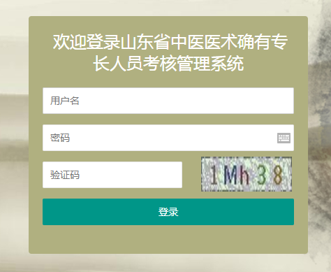 山东省2020年中医医术确有专长考试报名入口