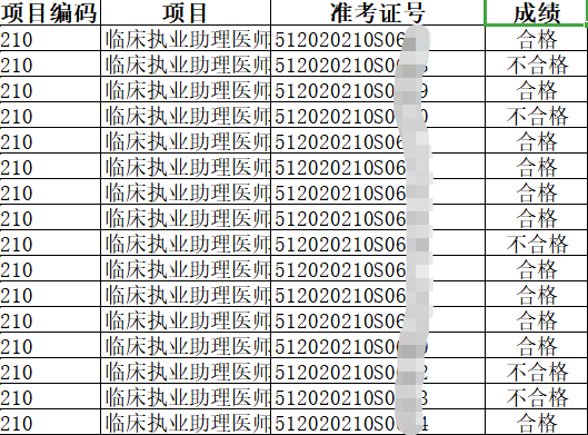 2020年四川雅安考点临床执业助理医师实践技能考试7月13日技能考试成绩公布