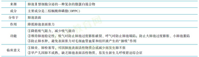 肺泡表面活性物质