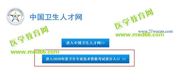 2020卫生资格成绩查询入口