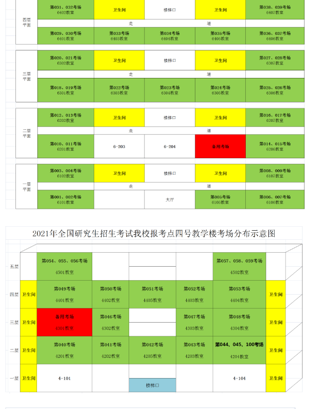 右江民族医学院2021年全国硕士研究生招生考试考场安排公告