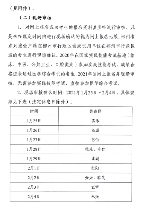 郴州医师资格考试报名