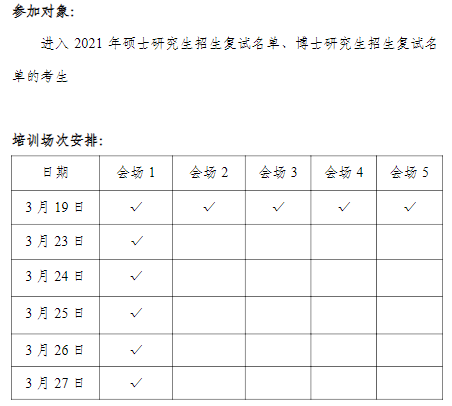 同济大学发布2021年研究生网络复试的培训会议通知