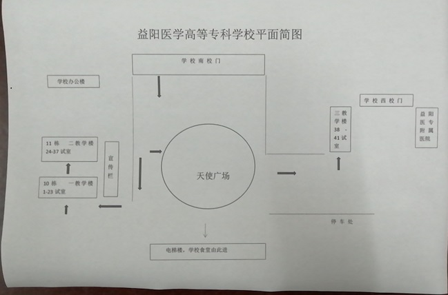 益阳医学高等专科学校平面简图