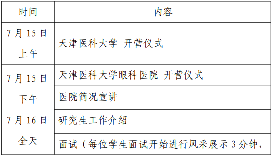 天津医科大学眼科医院2021年大学生暑期夏令营招生简章