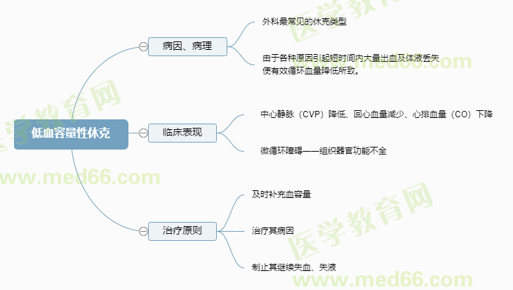 低血容量性休克2022主管护师考试考点小结