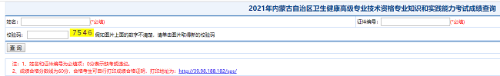 2021年内蒙古自治区卫生健康高级专业技术资格专业知识和实践能力考试成绩查询