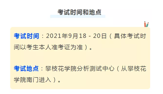 四川攀枝花2021年中西医执业医师考前温馨提示