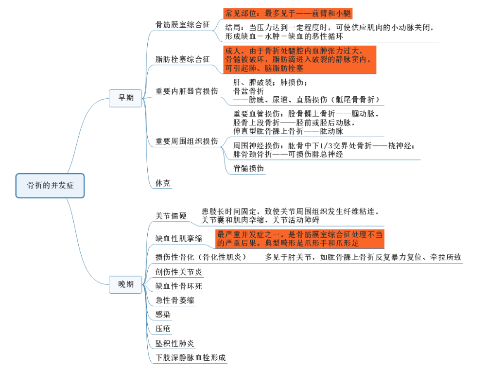 2022年临床医学专业本科水平测试运动系统知识点【骨折并发症】