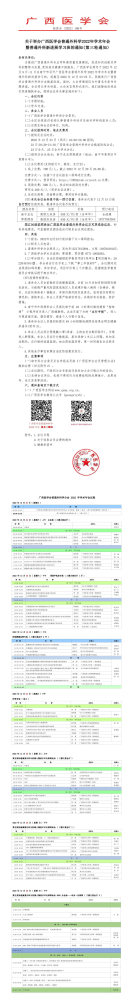 关于举办广西医学会普通外科学2022年学术年会暨普通外科新进展学习班的通知(第三轮通知)