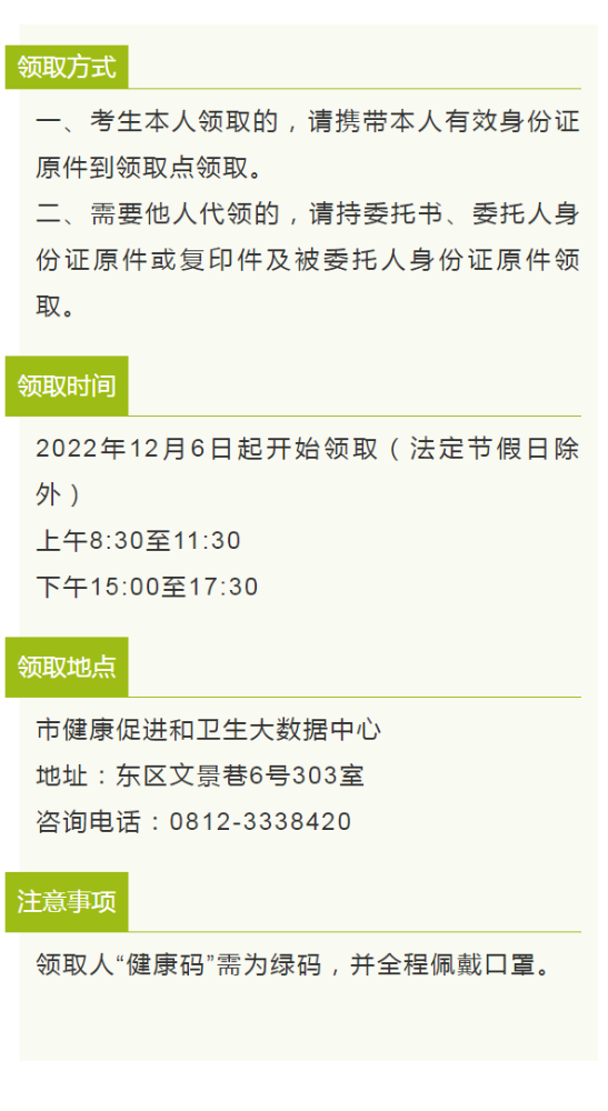 攀枝花2022年中医全科主治医师证书领取通知