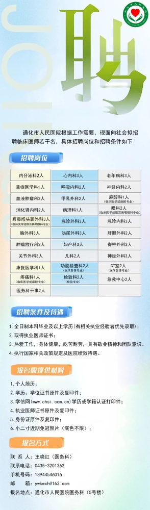 吉林省通化市人民医院2023年招聘工作人员68人