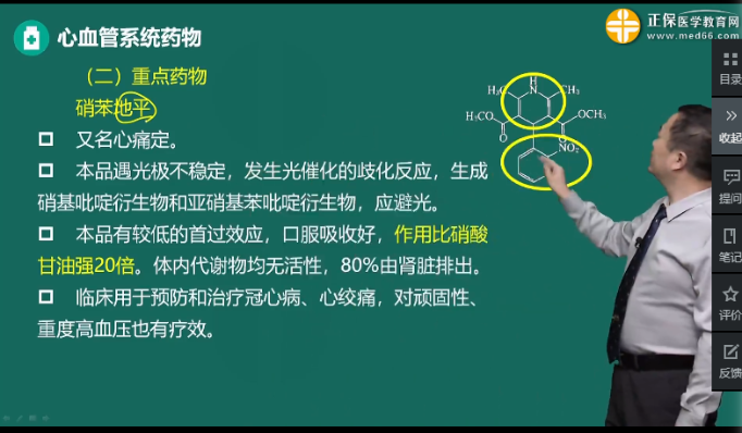 初级药士2023年考试考点回顾：硝苯地平