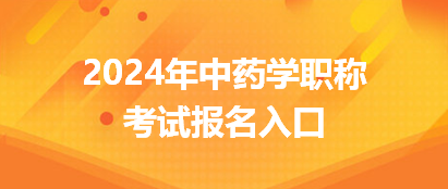 中药学职称2024年考试网上报名入口