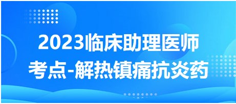 2023临床助理医师考点解热镇痛药