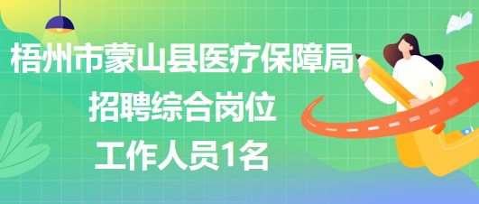 广西梧州市蒙山县医疗保障局招聘综合岗位工作人员1名