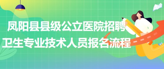 滁州市凤阳县县级公立医院招聘卫生专业技术人员报名流程