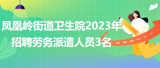 山东省临沂市凤凰岭街道卫生院2023年招聘劳务派遣人员3名