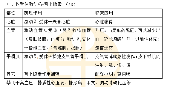 a、β受体激动药-肾上腺素（AD）