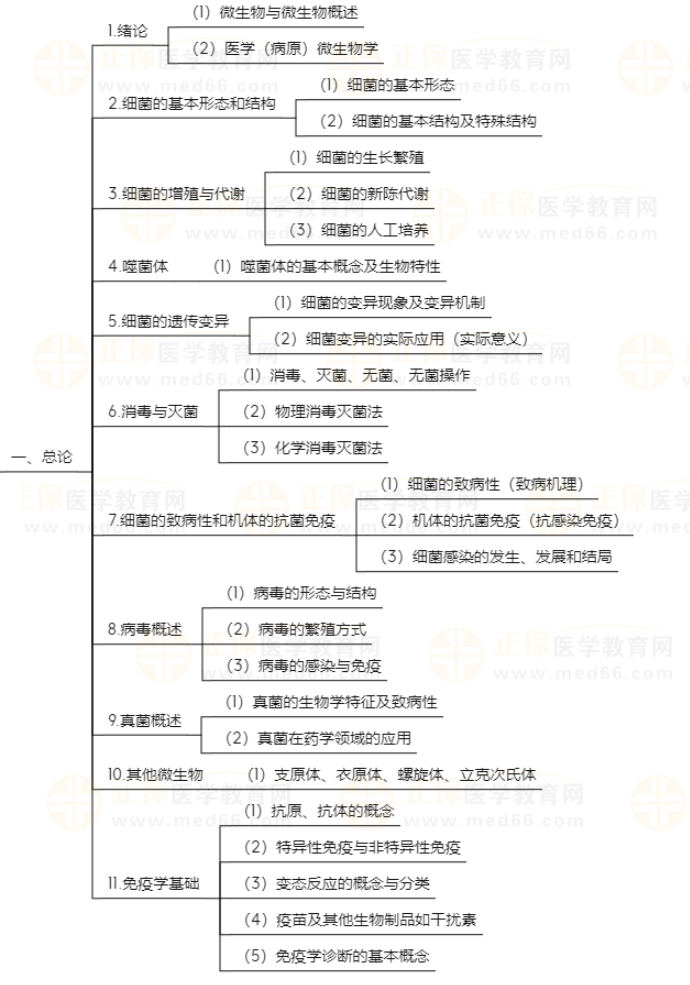 主管药师《基础知识-微生物学》知识点地图，建议收藏！