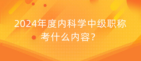 2024年度内科学中级职称考什么内容？