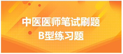 中医医师笔试刷题B型题6