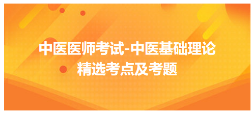 中医医师中医基础理论科目考点及考题6