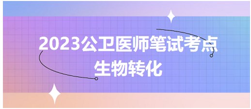 2023公卫执业医师笔试考前冲刺拿分考点速记：生物转化