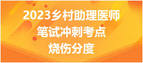 2023乡村助理医师笔试冲刺考点：烧伤分度