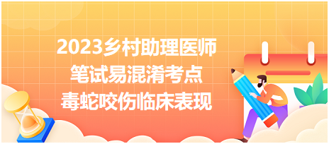 2023乡村助理医师笔试易混淆考点：毒蛇咬伤临床表现