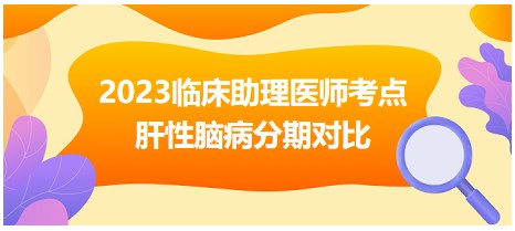 肝性脑病分期对比