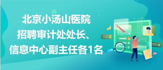 北京小汤山医院2023年招聘审计处处长、信息中心副主任各1名