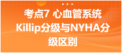 Killip分级与NYHA分级区别——临床助理医师心血管系统知识点