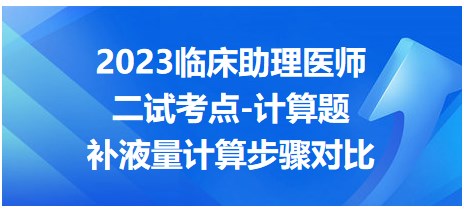 2023临床助理医师二试考试计算题预测：补液量计算公式