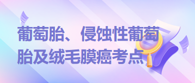 葡萄胎、侵蚀性葡萄胎及绒毛膜癌-2023临床助理医师二试考生每日知识点速记