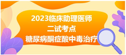 糖尿病酮症酸中毒治疗-2023临床助理医师二试考点总结表