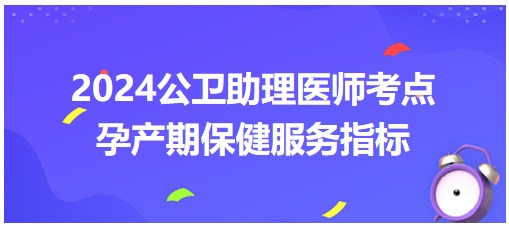 2024公卫助理医师每日考点小结速记：孕产期保健服务指标