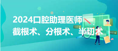 口腔助理医师笔试考点：牙周病学—截根术、分根术、半切术