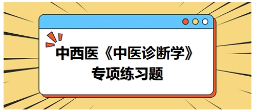 中西医医师中医诊断学专项练习题6