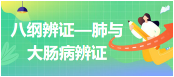  八纲辨证(肺与大肠病辨证)—2024中医执业医师考试备考考点点拨&例题