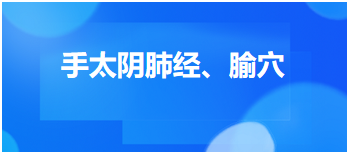 2024中医执业医师考试备考考点点拨&例题：手太阴肺经、腧穴