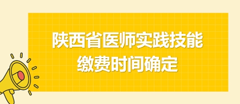 陕西省2024年中西医执业医师实践技能考试缴费时间