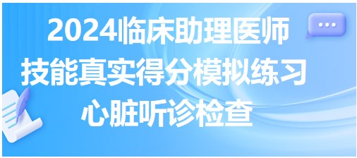 心脏听诊-2024临床执业医师实践技能第二站得分模拟练习